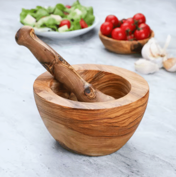 Mortier en bois d’olivier 12 cm