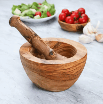 Mortier en bois d’olivier 12 cm